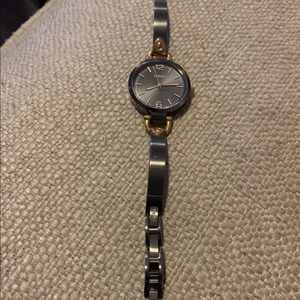Ladies Fossil watch; Black/gray gunmetal. 20.00
